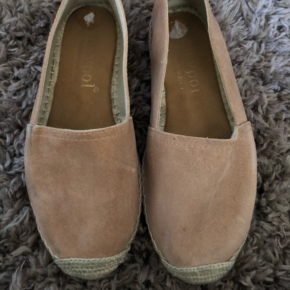 Maypol suede espadrille slip ons